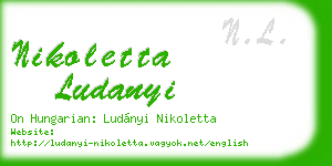 nikoletta ludanyi business card