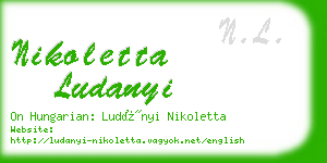 nikoletta ludanyi business card